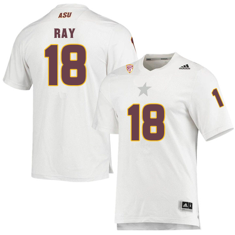 Men #18 Jake RayArizona State Sun Devils College Football Jerseys Sale-White